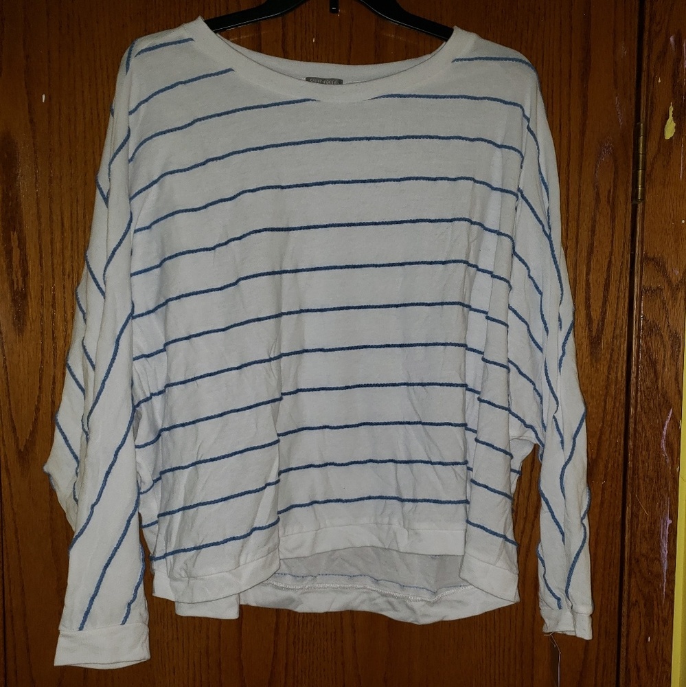 Blue and White Striped Sweater